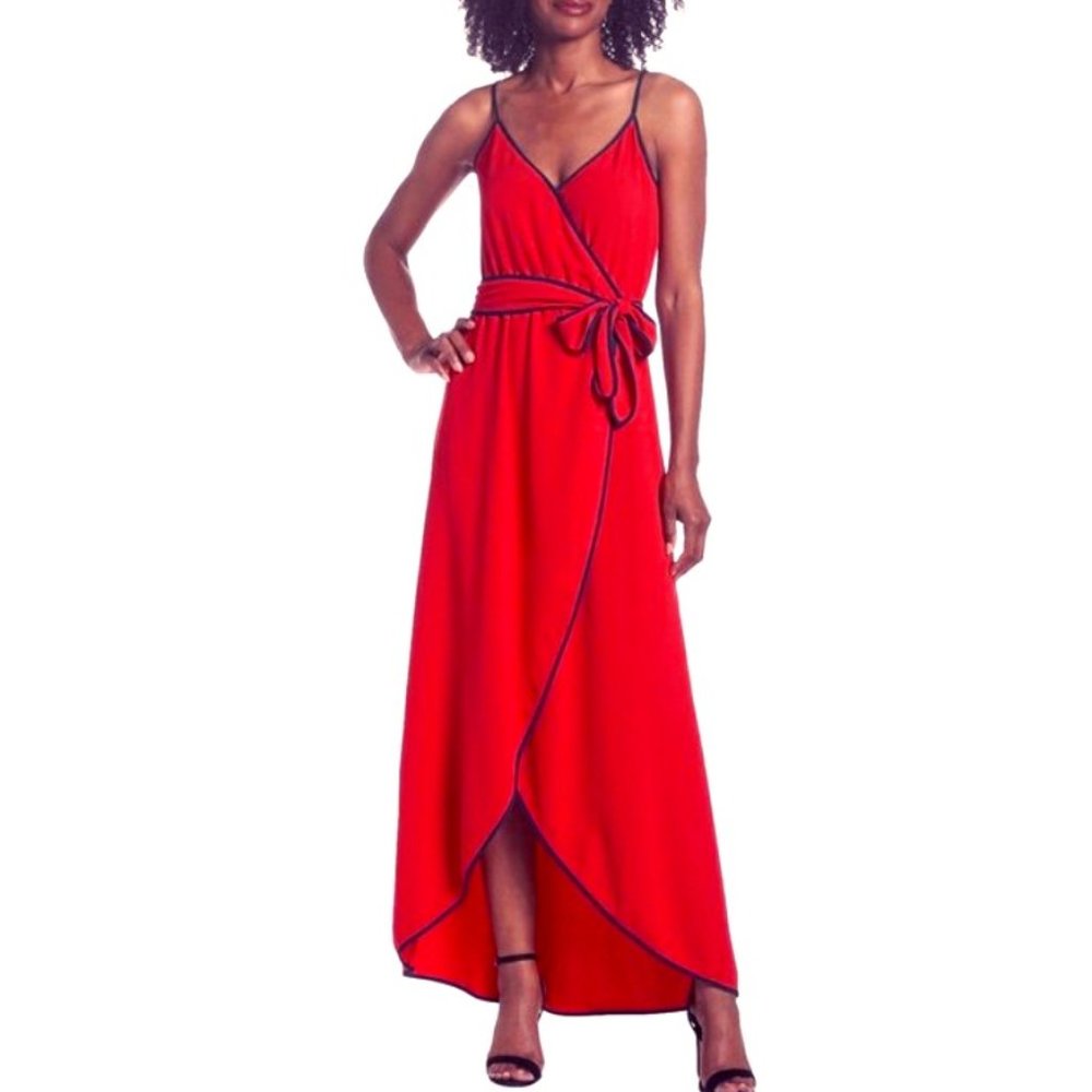 Felicity & Coco Becca Faux Wrap Maxi Dress Size: S